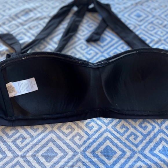 Everyday Sunday Black Bandeau Convertible Bikini Top, SZ 6 - Picture 5 of 14